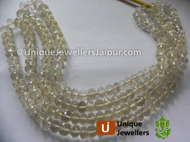 Scapolite Far Faceted Roundelle Beads